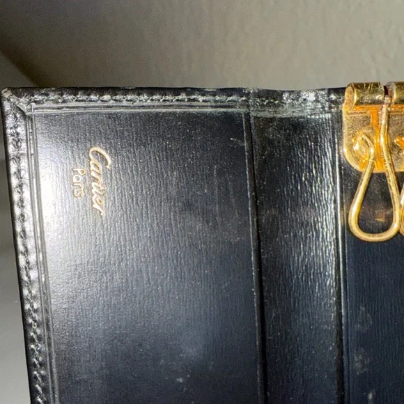 NWT Cartier Black Leather Key & Card Holder - Picture 5 of 9